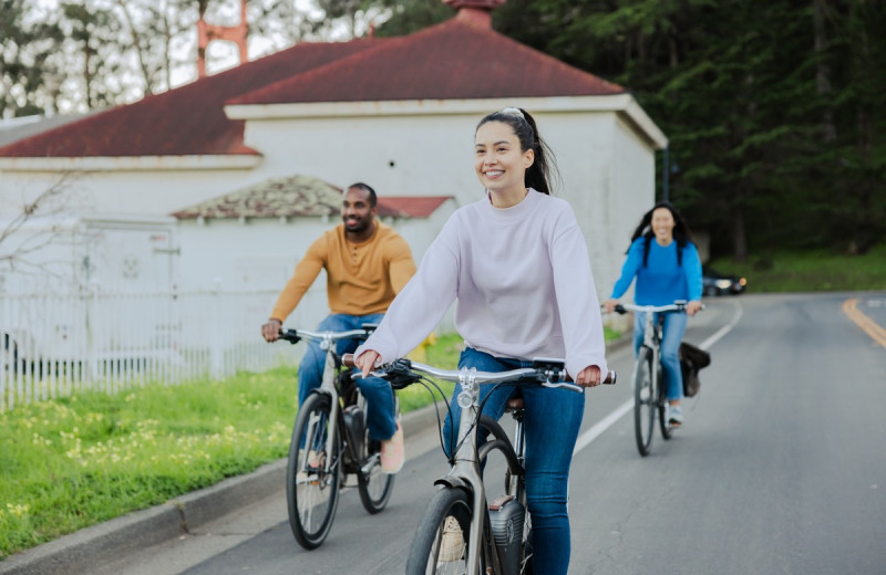 Biking at Cavallo Point Lodge.