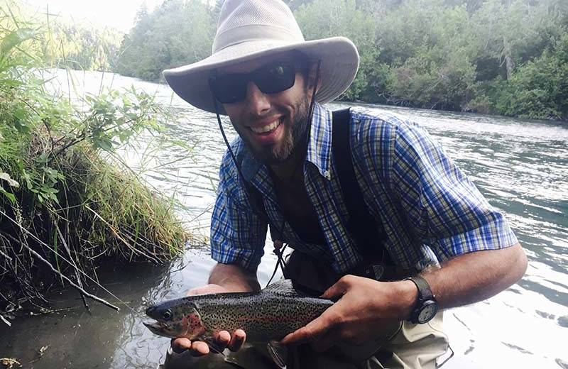 Fishing at Trail Lake Lodge.