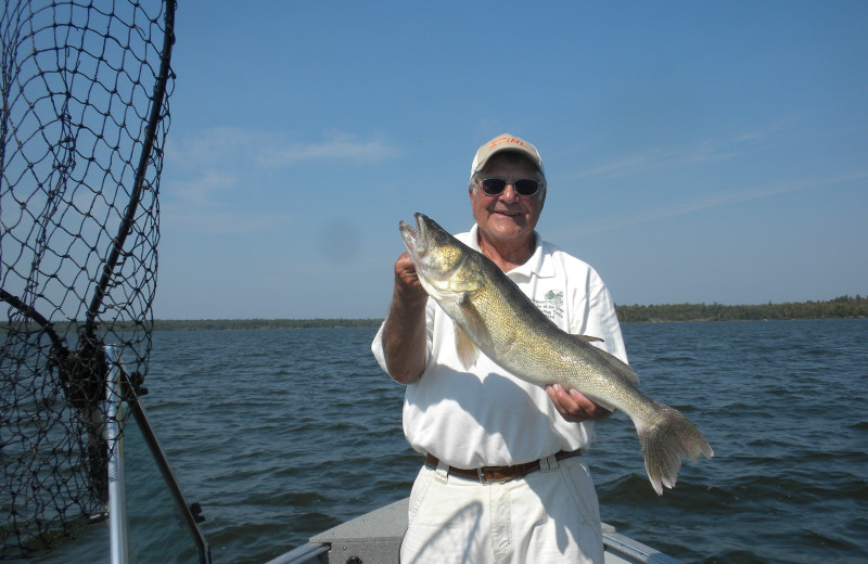 Fishing on Lake of the Woods at Sunset Lodge.