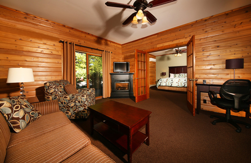 Guest room at Oakwood Resort.