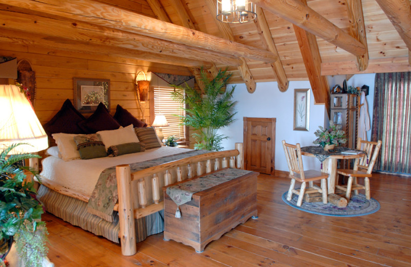 Guest room at Pine Lakes Lodge.