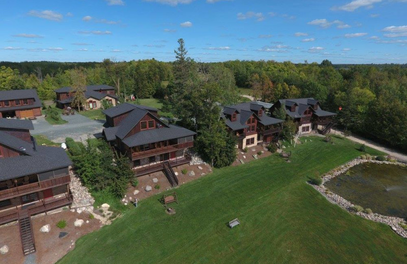 Aerial view of White Birch Resort.