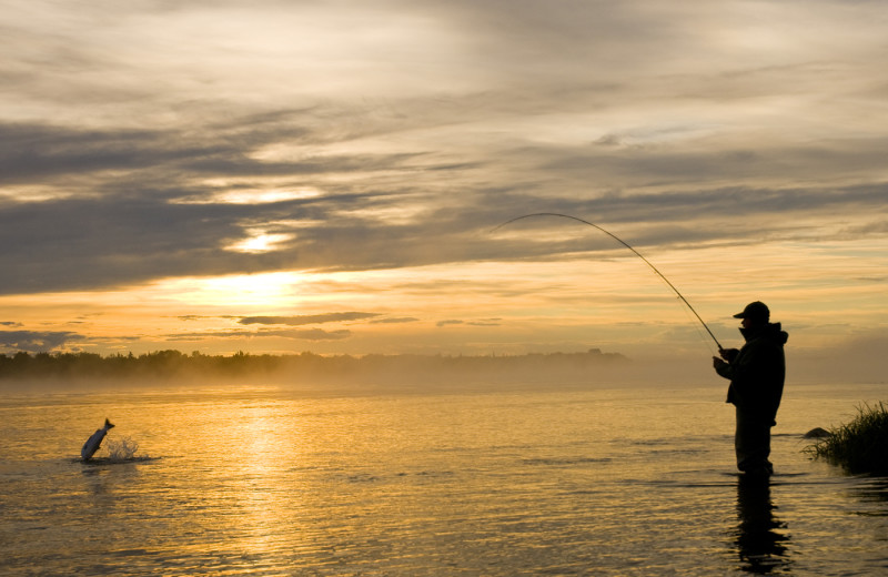 Fishing at King Salmon Lodge.