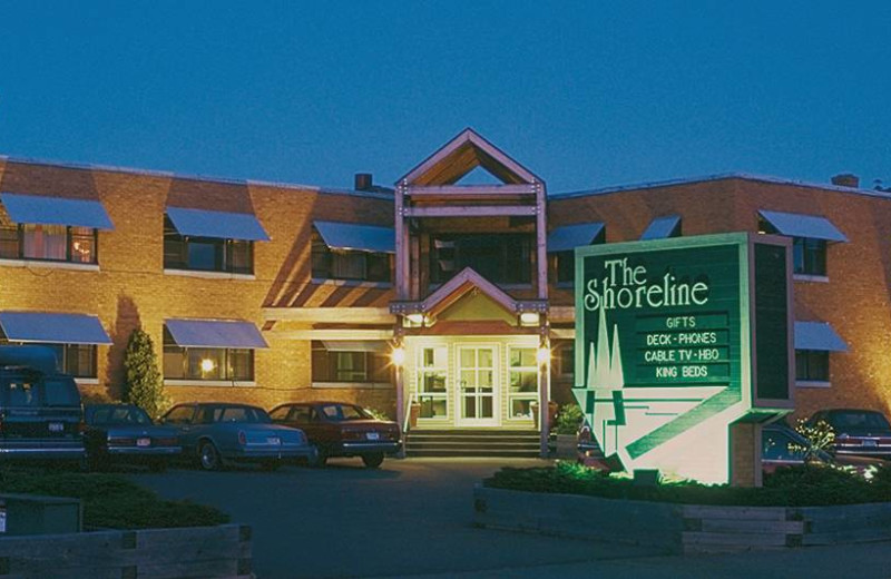 Exterior view of The Shoreline Inn.