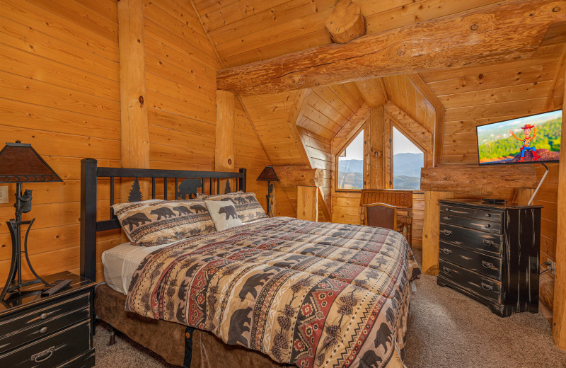 Bedroom at American Patriot Getaways - Grizzly's Den.