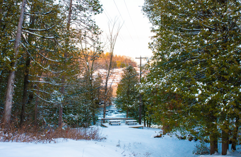 Winter view at Myers Cave Resort.