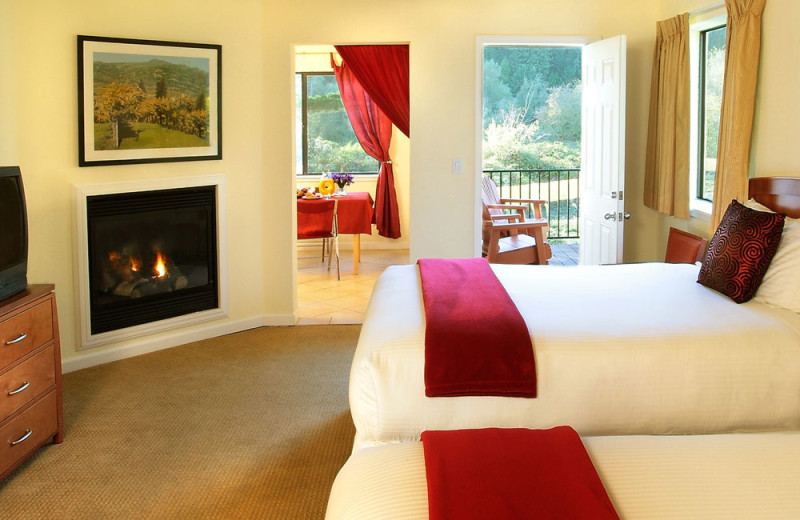 Guest room at West Sonoma Inn and Spa.