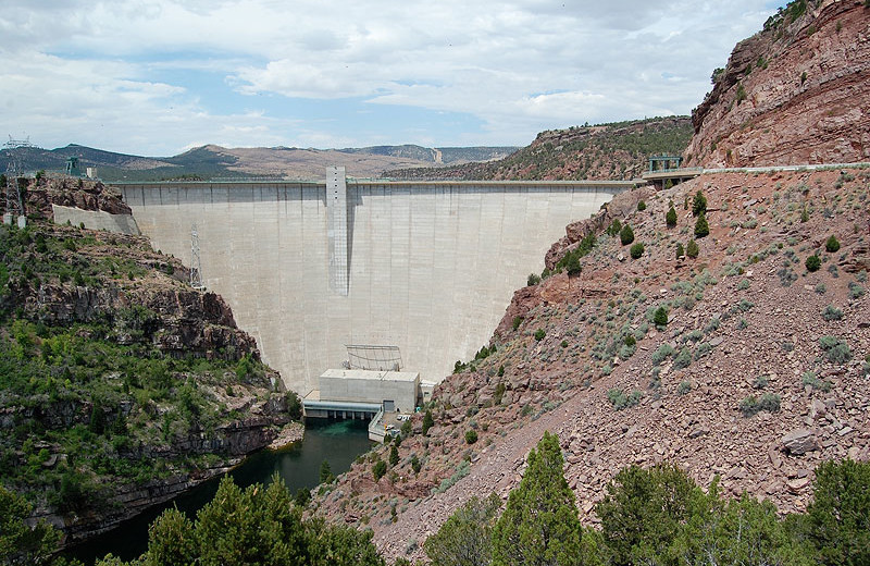 Dam at Flaming Gorge Lodge.