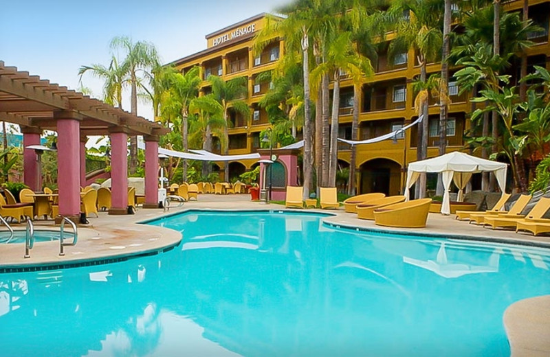 Outdoor pool at Menage Anaheim Boutique Hotel.