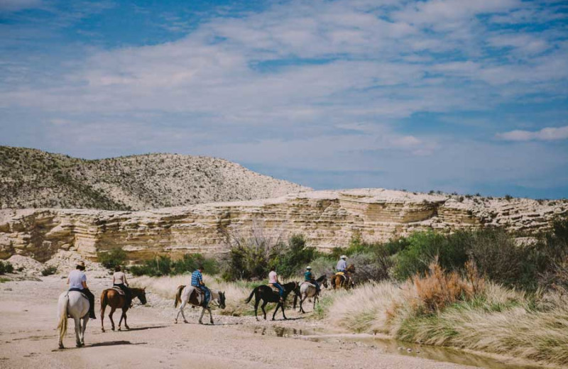 Horseback riding at Lajitas Golf Resort.