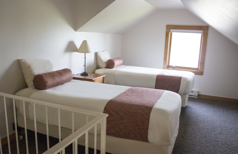 Loft bedroom at Lutsen Resort on Lake Superior.
