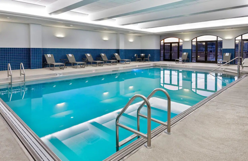 Indoor pool at Hampton Inn 