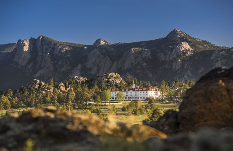 Exterior view of The Stanley Hotel.