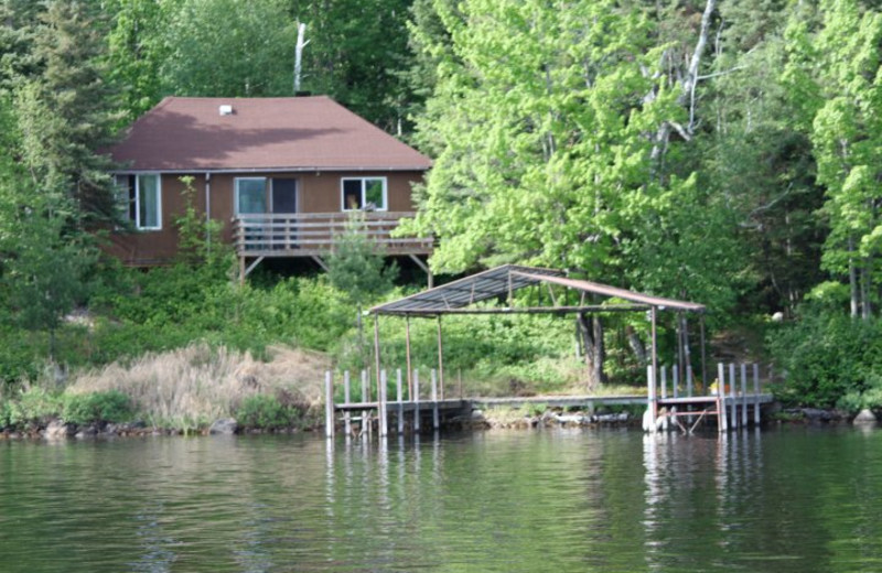 Cabin exterior at Muskego Point Resort.