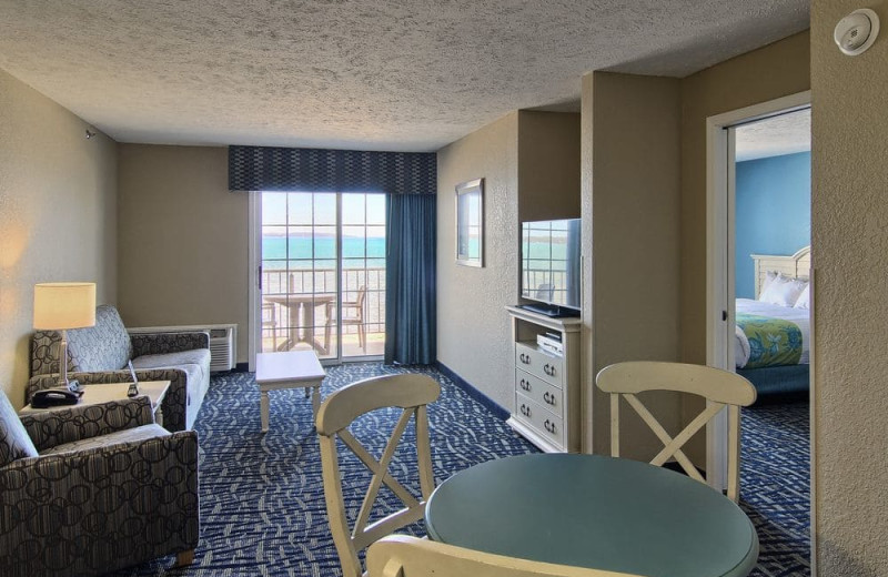 Guest room at Grand Beach/Sugar Beach Resort Hotel.