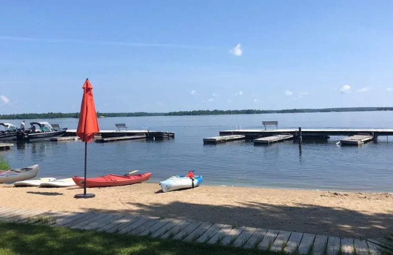 Beach at Sandy Point Lodge.