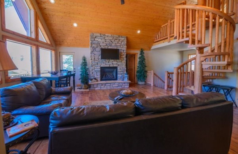 Rental living room at Family Time Vacation Rentals.