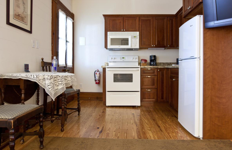 Guest kitchen at Island City House Hotel.