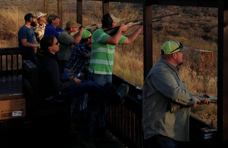 Clay shooting at Greystone Castle Sporting Club.