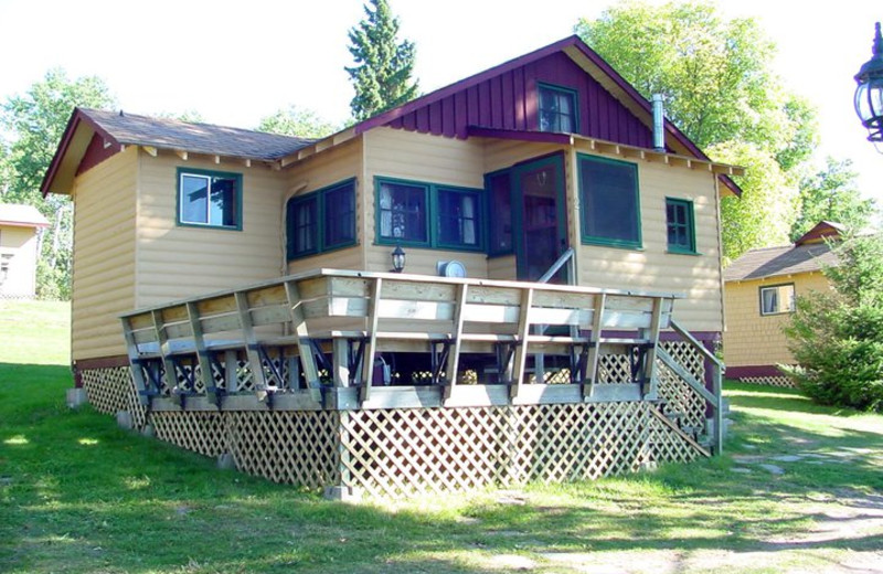 Cabin exterior at Pipestone Point Resort.