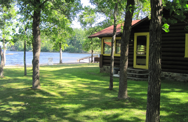 Cabin exterior at Nelson's Resort.