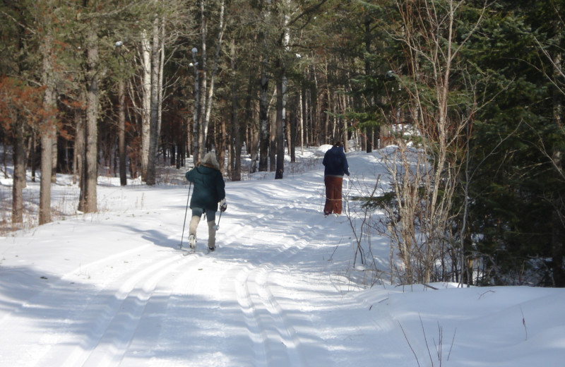 Skiing at Heston's Lodge.