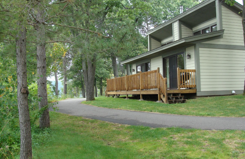 Cabin exterior at Kavanaugh's Sylvan Lake Resort.