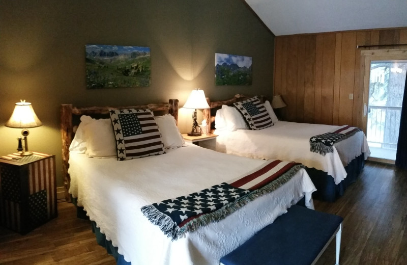 Guest room at The North Face Lodge.