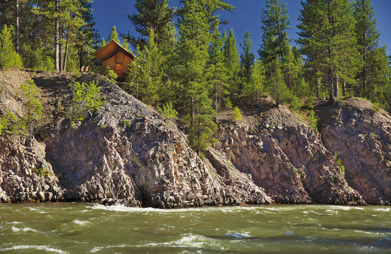 Tent exterior at The Resort at Paws Up.