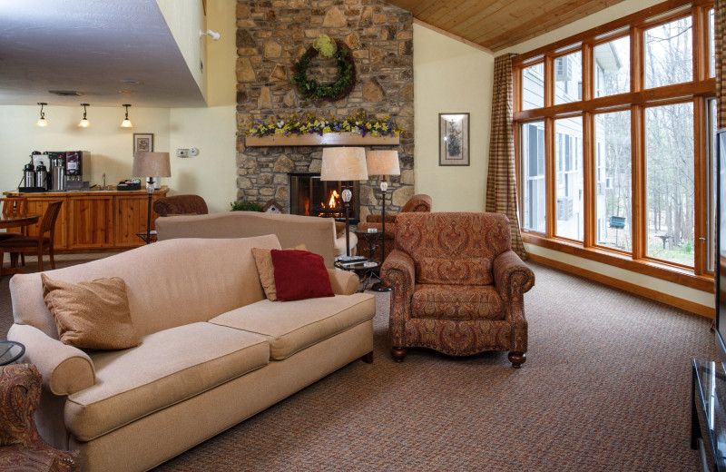 Lobby at Waterbury Inn Condominium Resort.