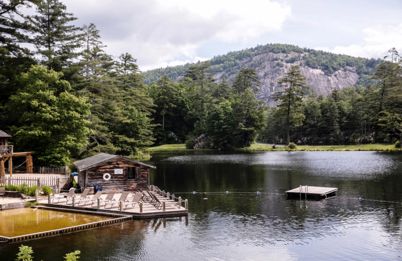 Lake view at High Hampton Resort.