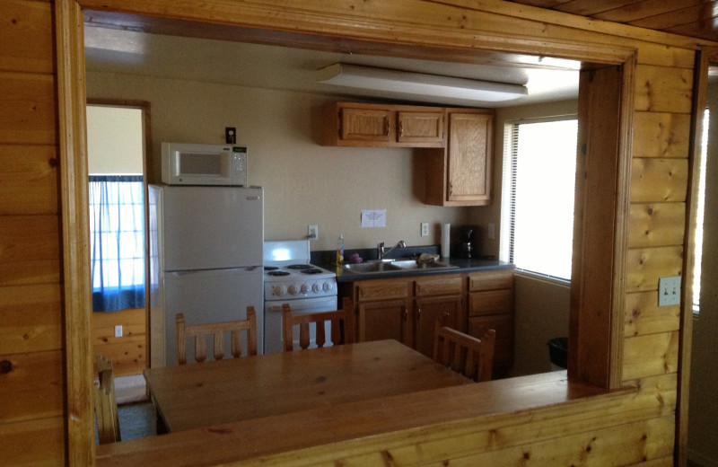 Kitchen at Rainbow's End Resort.

