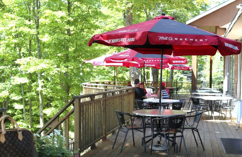 Deck Dining at Hidden Valley Resort Muskoka