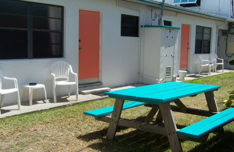 Cabin exterior at Rock Reef Resort.