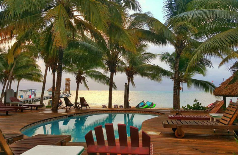 Outdoor pool at Caribbean Villas Hotel.