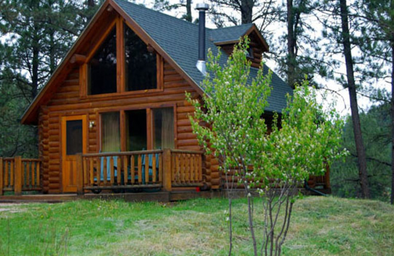 Cabin exterior at Newton Fork Ranch.