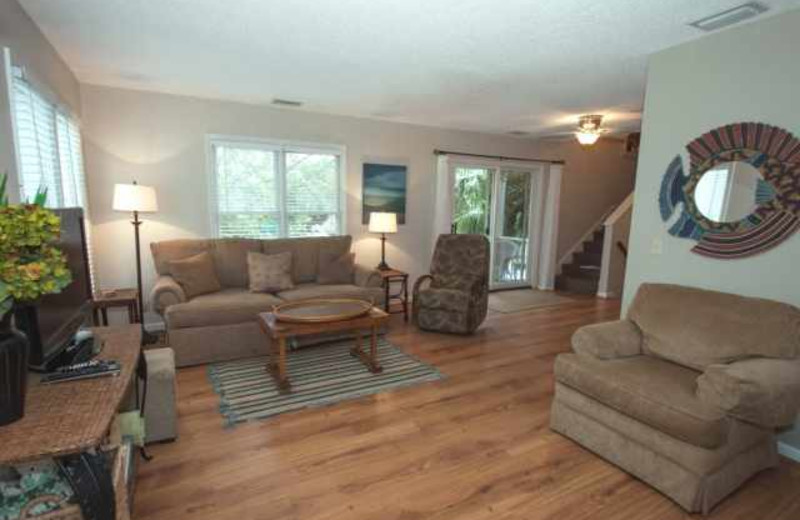 Rental living room at Real Escapes Properties.
