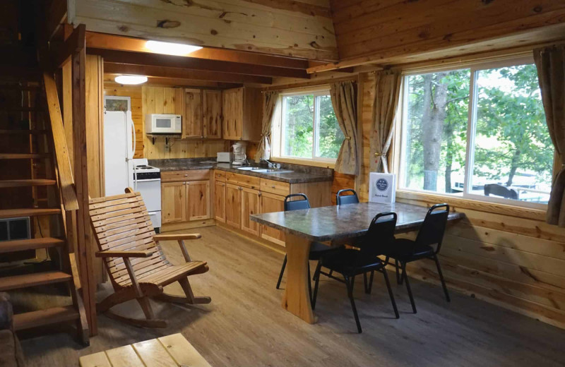 Cabin interior at Little Norway Resort.