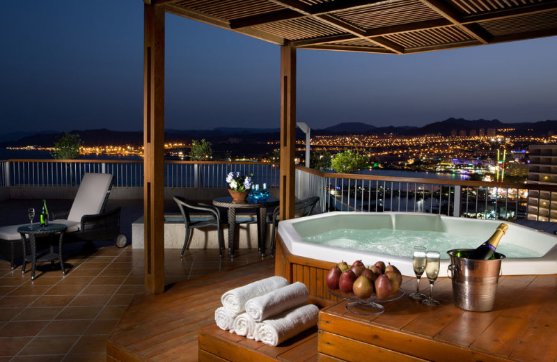 Hot tub balcony at Dan Eilat.