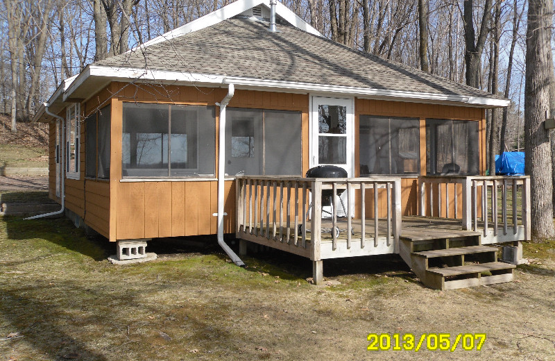 Cabin exterior at Red School Resort.