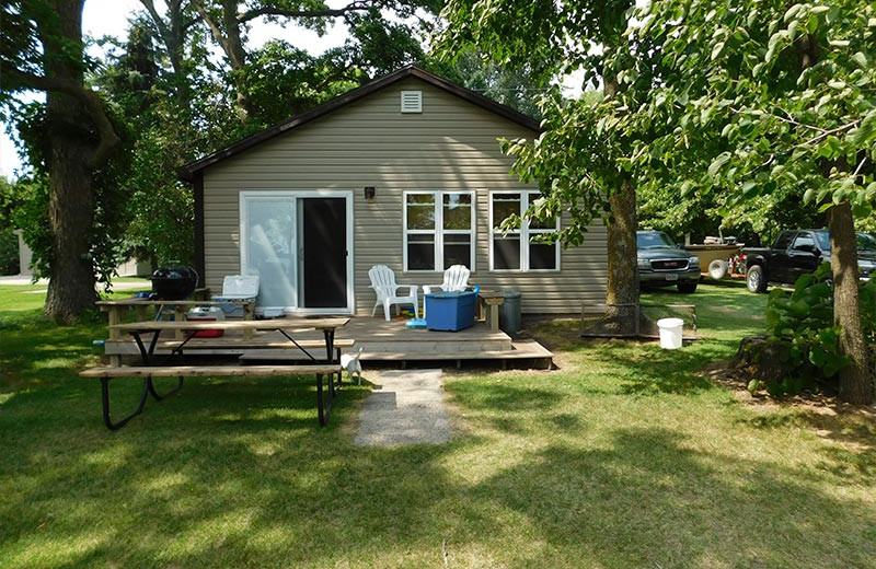 Cabin exterior at Madsen's Resort.