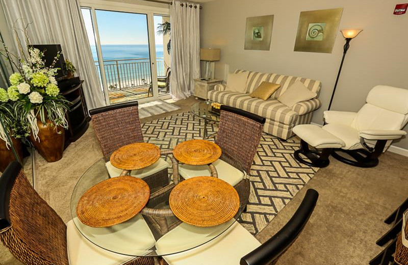 Rental living room at Sterling Shores.