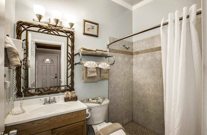 Guest bathroom at Beachwood Condos & Resort.