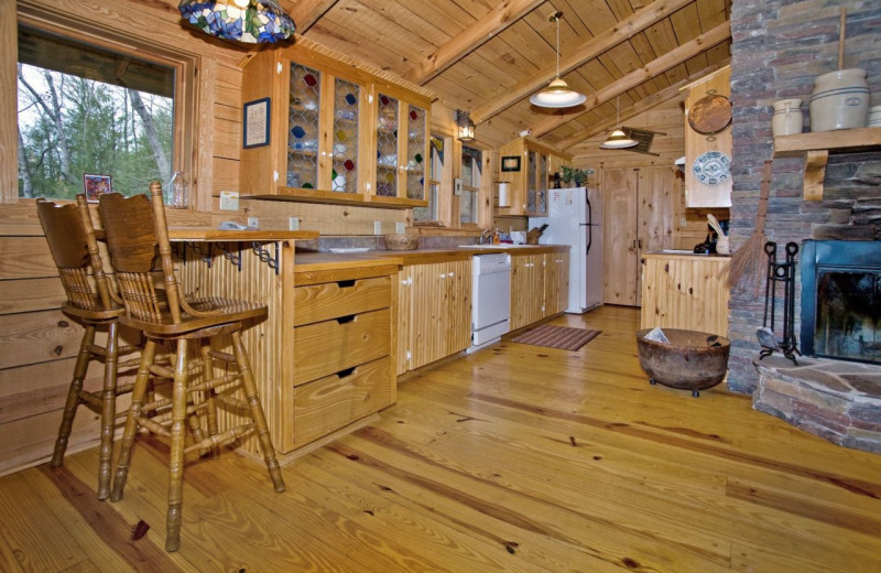 Rental kitchen at Dogwood Cabins LLC.