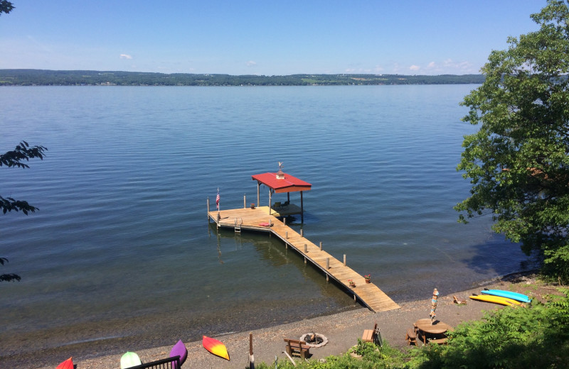 Lake view at Cabins On The Spur, Seneca Lake.