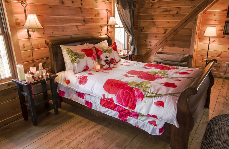 Guest bedroom at The Lodge at Lane's End.