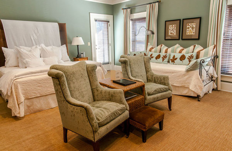 Guest room at James Madison Inn.