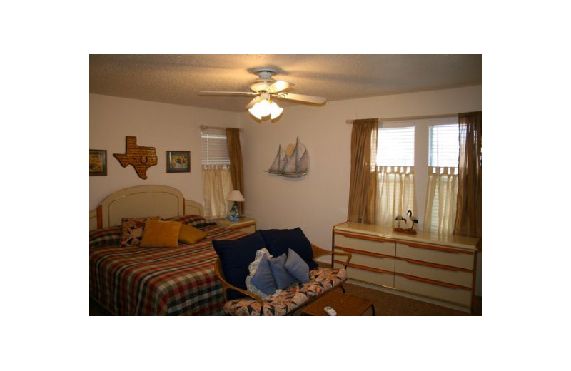 Rental bedroom at Oak House On Lake LBJ.