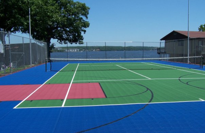 Tennis courts at Lakeview Resort.