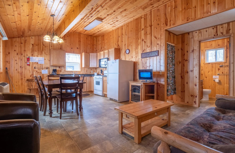 Cabin interior at Shady Grove Resort.